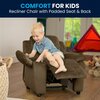 Flash Furniture Kids Recliner, 26" to 39" x 28", Upholstery Color: Brown, Weight Capacity: 90 lb. BT-7985-KID-MIC-BRN-GG